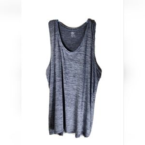 Athletic Works Top Womens Racerback Tank Grey XXXL Lightweight Loose Fit Workout